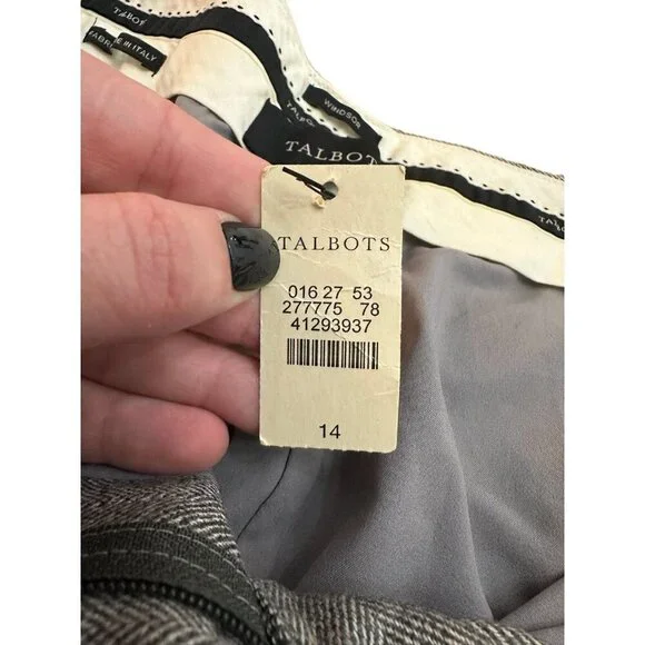 NWT Talbots Windsor Italian Wool Dress Pants Trousers Size 14 Career Office - Picture 5 of 11